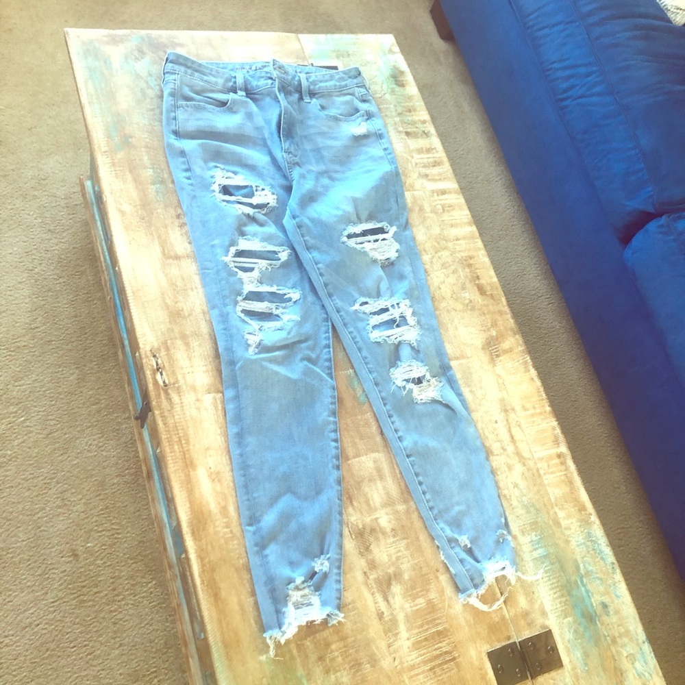 American Eagle super high rise jeggings size 10.